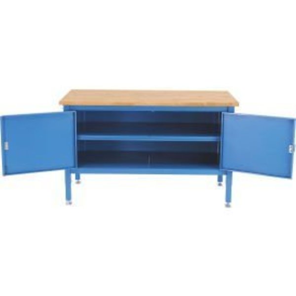Global Equipment 72 x 30 Security Cabinet Bench - Maple Safety Edge 253963BL